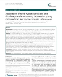 Association of food-hygiene practices and diarrhea prevalence among Indonesian young children from low socioeconomic urban areas