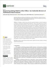 Image of Improving Eating Habits at the Ofﬁce: An Umbrella Review of Nutritional Interventions