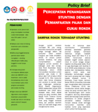 Policy Brief Percepatan Penanganan Stunting dengan Pemanfaatan Pajak dan Cukai Rokok