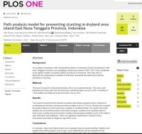 Path analysis model for preventing stunting in dryland area island East Nusa Tenggara Province, Indonesia