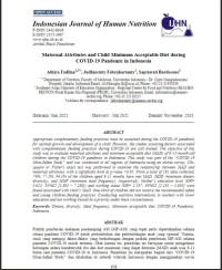 Maternal Attributes and Child Minimum Acceptable Diet during COVID-19 Pandemic in Indonesia