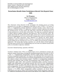 Pemanfaatan Moodle Dalam Pembelajaran Menulis Teks Eksposisi Siswa SMA