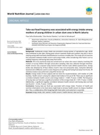 Take-out food frequency was associated with energy intake among mothers of young children in urban slum area in North Jakarta