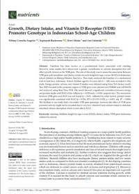 Growth, Dietary Intake, and Vitamin D Receptor (VDR) Promoter Genotype in Indonesian School-Age Children
