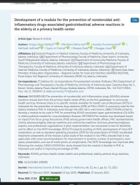 Development of a module for the prevention of nonsteroidal anti-inflammatory drugs-associated gastrointestinal adverse reactions in the elderly at a primary health center