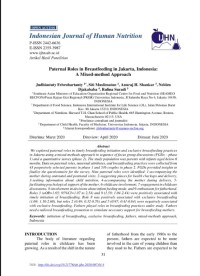 Paternal Roles in Breastfeeding in Jakarta, Indonesia: A Mixed-method Approach