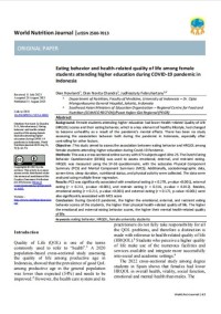 Eating behavior and health-related quality of life among female students attending higher education during COVID-19 pandemic in Indonesia