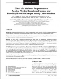 Effect of a Wellness Programme on Aerobic Physical Exercise Adherence and Blood Lipid Profile Changes among Office Workers