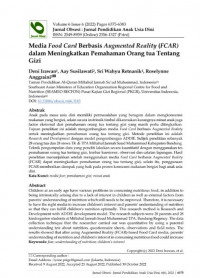 Media Food Card Berbasis Augmented Reality (FCAR) dalam Meningkatkan Pemahaman Orang tua Tentang Gizi