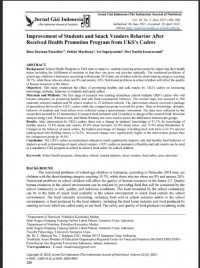 Improvement of Students and Snack Vendors Behavior After Received Health Promotion Program from UKS’s Cadres