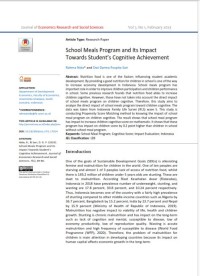 Image of School Meals Program and Its Impact Towards Student’s Cognitive Achievement