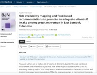 Image of Fish availability mapping and food-based recommendations to promote an adequate vitamin D intake among pregnant women in East Lombok, Indonesia