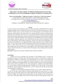Image of The Effect of The School  Nutrition Program (NGTS) on  the Nutritional Status of  Primary School Students  in Cimahi City