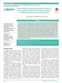 Image of Islamic Health Promoting University (I-HELP U): Case study of nutrition intervention program institutionalization at a university level