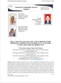 Image of Education on safe, healthy and  nutritious food throught  nutrititon  go to school  NGTS activities at  MI Daarul Hikam CIrebon City