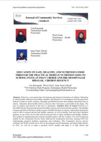 Image of Education on safe, Healthy, and nutritious food throught the practical module Nutrition Goes to School  (NGTS) at SMAN 1 Beber and  IIBS SD/SMP Fajar Hidayah , Cirebon Regency