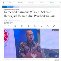Image of Kemendikdasmen: MBG di Sekolah Harus Jadi Bagian dari Pendidikan Gizi: Program Makan Bergizi Gratis