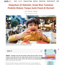 Image of Diajarkan di Sekolah, Anak Bisa Tularkan Praktik Makan Tanpa Junk Food di Rumah