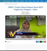 Image of SMPN 7 Cirebon Masuk Delapan Besar NGTS Tingkat Asia Tenggara – Video