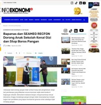 Image of Bapanas dan SEAMEO RECFON Dorong Anak Sekolah Kenal Gizi dan Stop Boros Pangan