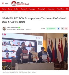 SEAMEO RECFON Sampaikan Temuan Defisiensi Gizi Anak ke BGN