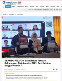 Image of SEAMEO-RECFON Bakal Bawa Temuan Kekurangan Gizi Anak ke BGN, Dari Kalsium hingga Vitamin A