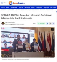 Image of SEAMEO RECFON Temukan Masalah Defisiensi Mikronutrisi Anak Indonesia