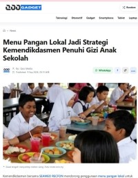 Image of Menu Pangan Lokal Jadi Strategi Kemendikdasmen Penuhi Gizi Anak Sekolah