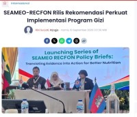 Image of SEAMEO-RECFON Rilis Rekomendasi Perkuat Implementasi Program Gizi