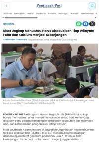 Image of Riset Ungkap Menu MBG Harus Disesuaikan Tiap Wilayah: Folat dan Kalsium Menjadi Kesenjangan