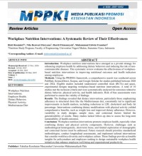 Image of Workplace Nutrition Interventions: A Systematic Review of Their Effectiveness