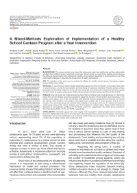 A Mixed-Methods Exploration of Implementation of a Healthy School Canteen Program after a Year Intervention