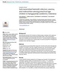 Soil-transmitted helminth infection, anemia, and malnutrition among preschool-age children in Nangapanda subdistrict, Indonesia