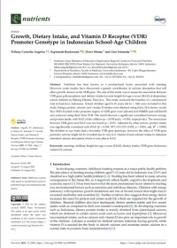 Growth, Dietary Intake, and Vitamin D Receptor (VDR) Promoter Genotype in Indonesian School-Age Children