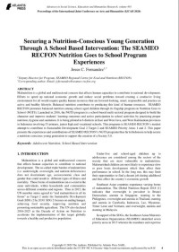 Securing a Nutrition-Conscious Young Generation Through A School Based Intervention: The SEAMEO RECFON Nutrition Goes to School Program Experiences
