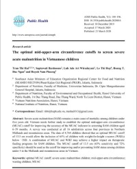 The optimal mid-upper-arm circumference cutoffs to screen severe acute malnutrition in Vietnamese children