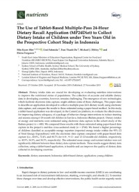 The Use of Tablet-Based Multiple-Pass 24-Hour Dietary Recall Application (MP24Diet) to Collect Dietary Intake of Children under Two Years Old in the Prospective Cohort Study in Indonesia