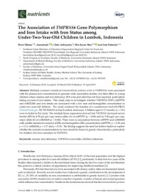 The Association of TMPRSS6 Gene Polymorphism and Iron Intake with Iron Status among Under-Two-Year-Old Children in Lombok, Indonesia
