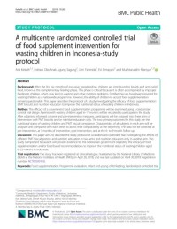 A multicentre randomized controlled trial of food supplement intervention for wasting children in Indonesia-study protocol.
